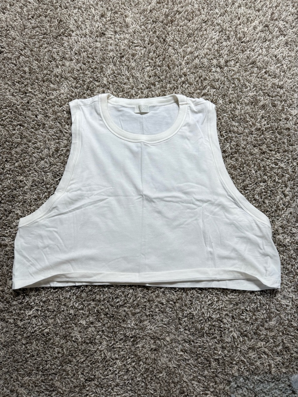 Skims Oversized Crop Muscle Tank White